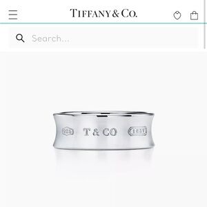 Vintage 1997 Tiffany’s 1837 concave sterling silver ring size 6